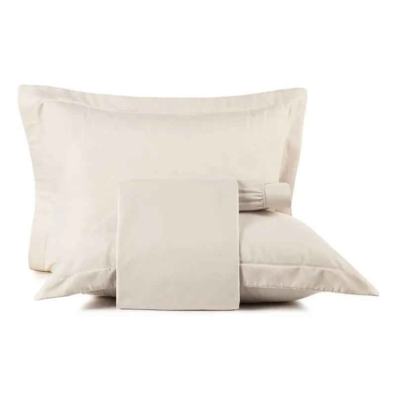 Jogo de Cama Queen 4 peças Altenburg Toque Acetinado Ultrawave Art Bege Areia