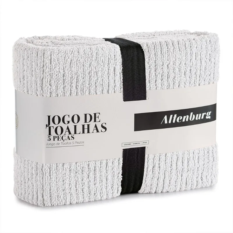 Jogo de Toalhas 5 Peças Altenburg Line Branco