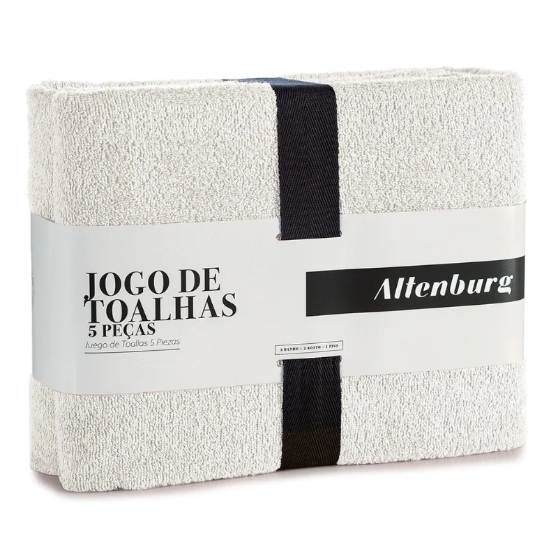 Jogo de Toalhas 5 Peças Altenburg Favo Branco