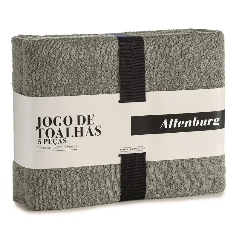Jogo Toalhas Banho Altenburg 5p Favo Verde Conexão