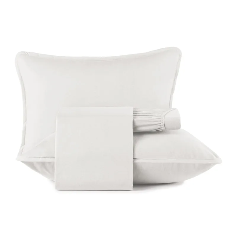 Jogo de Cama Casal 4 Peças Altenburg Malha Fio Penteado Branco