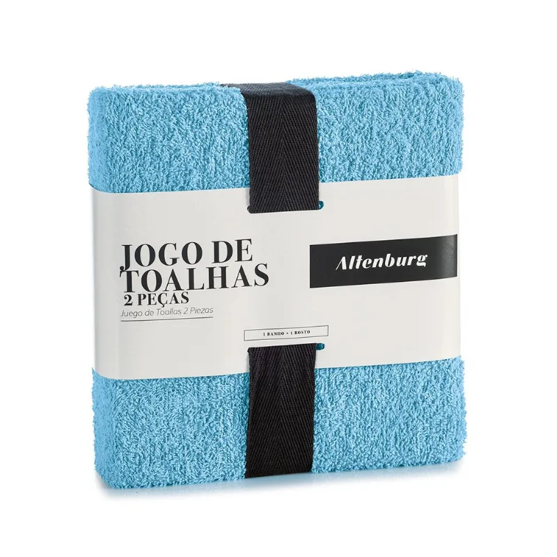 Jogo de Toalhas 2 Peças Altenburg Tóquio G2 Azul Atoll