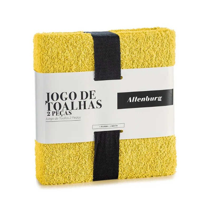 Jogo de Toalhas 2 Peças Altenburg Tóquio G2 Amarelo Solar - Altenburg
