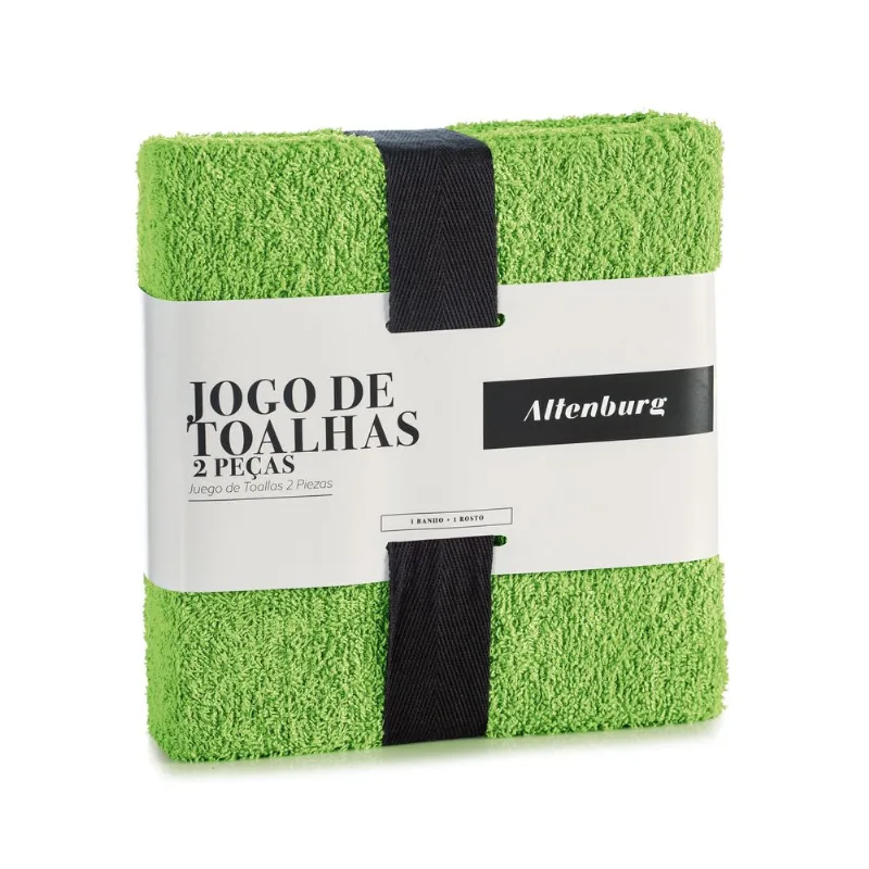 Jogo de Toalhas 2 Peças Altenburg Tóquio G2 Verde Summer