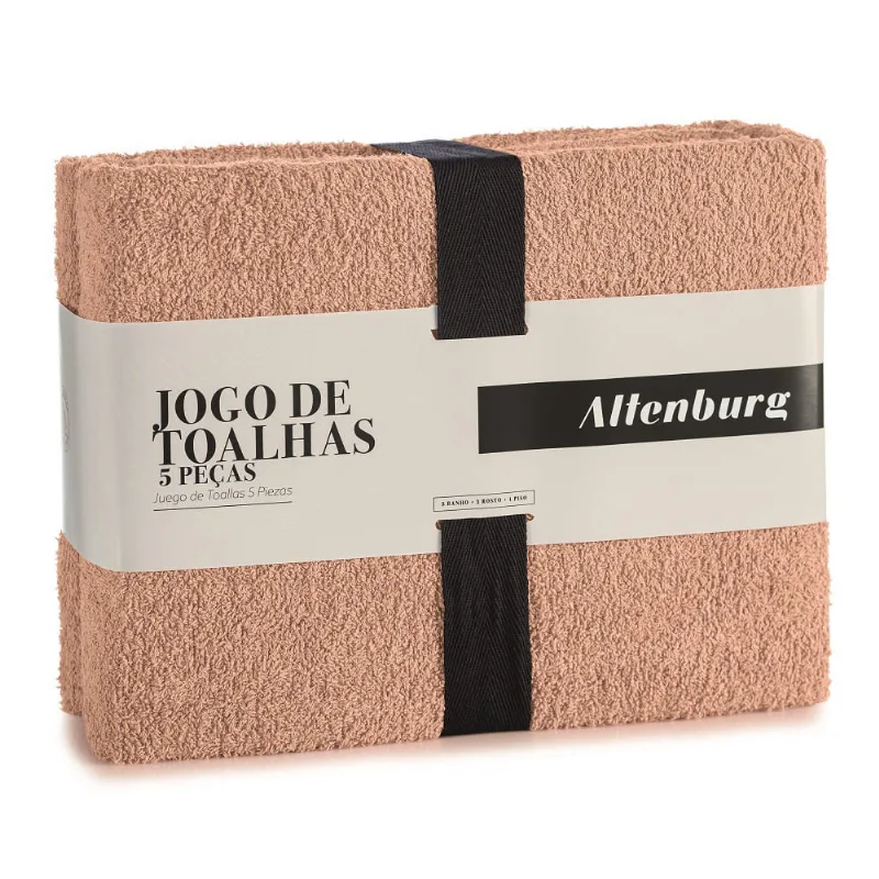 Jogo Toalhas Banho Altenburg 5p Tóquio G2 Marrom Toast