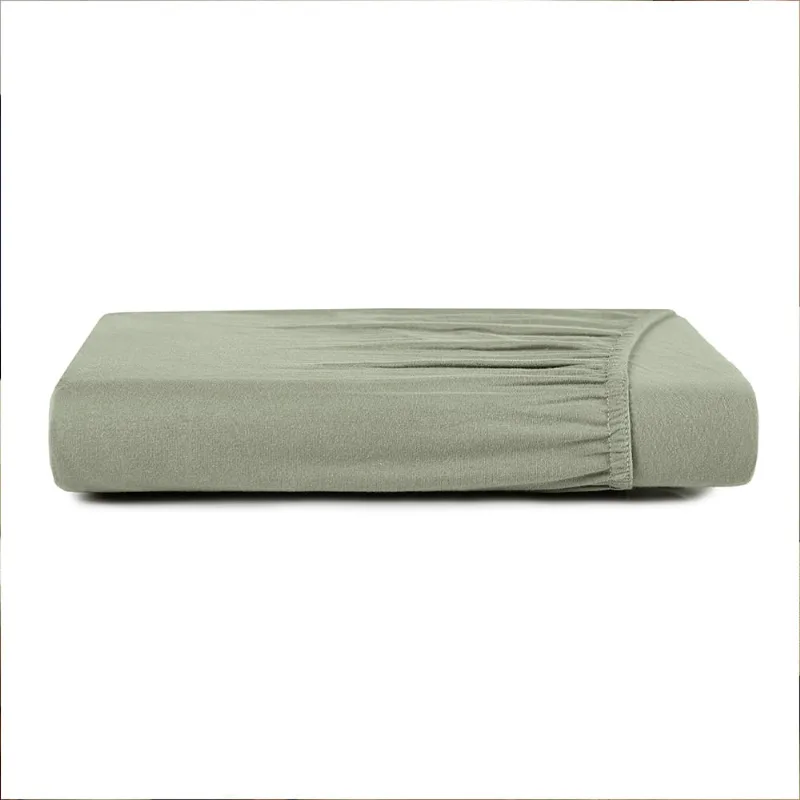 Lençol com Elástico Solteiro King Liso Altenburg Malha Fio Penteado Verde Bond - Altenburg
