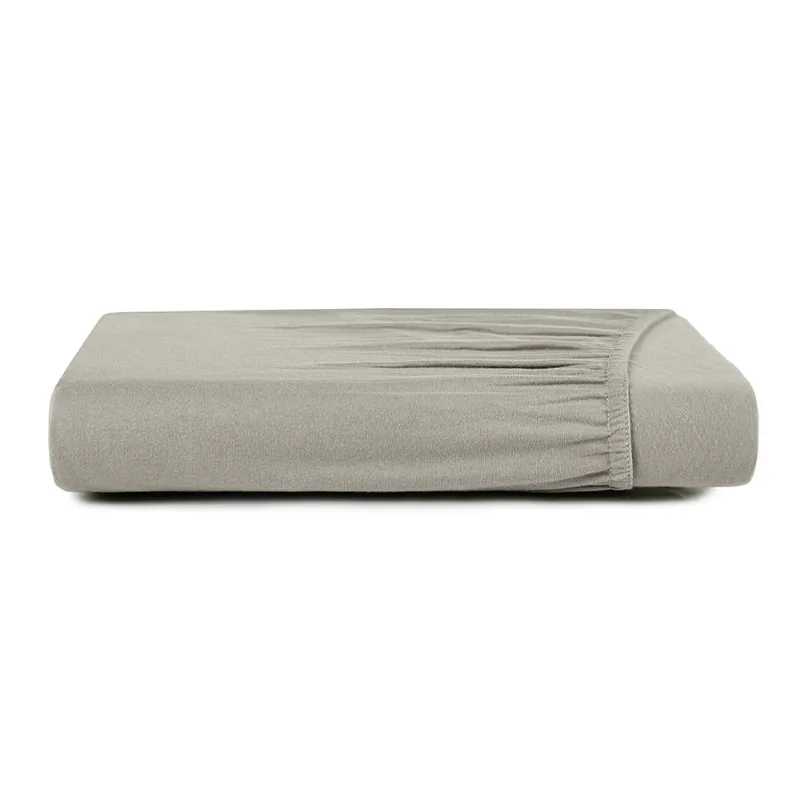 Lençol com Elástico King Altenburg Malha Fio Penteado Cinza Platinum