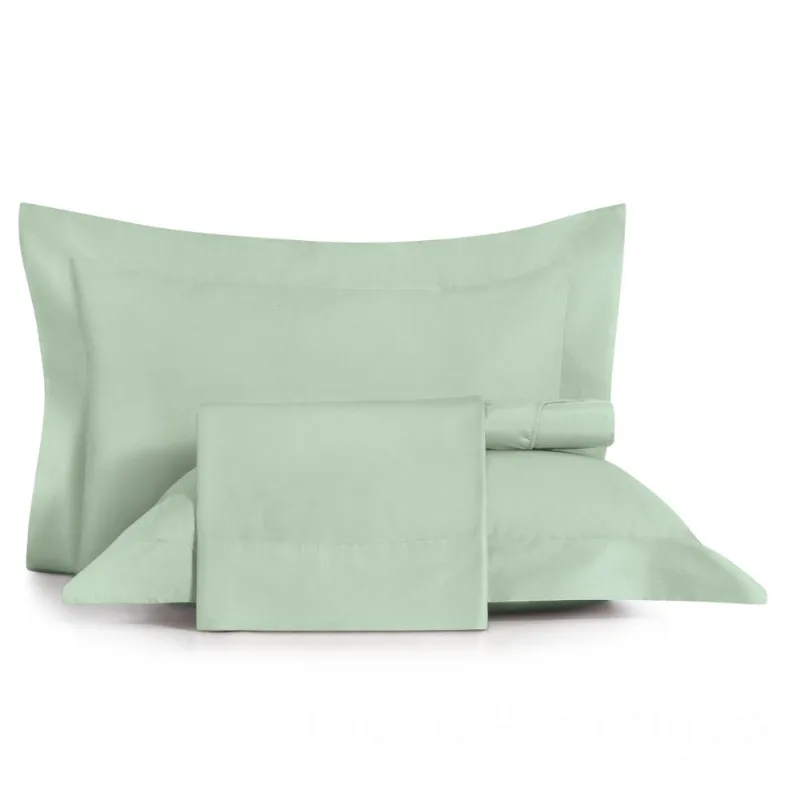 Jogo de Cama Casal 4 Peças Altenburg Algodão Lux 200 Fios Verde Claro - Altenburg