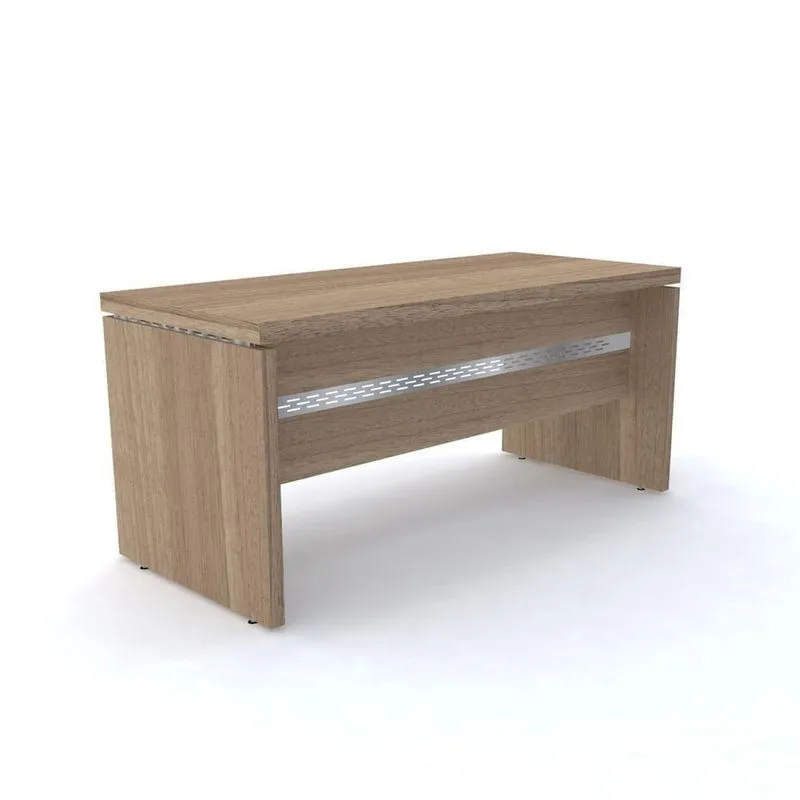 Mesa De Escritório Pé Painel Pe50 Em Mdp 180 X 70 Cm Cor Noce Naturalle