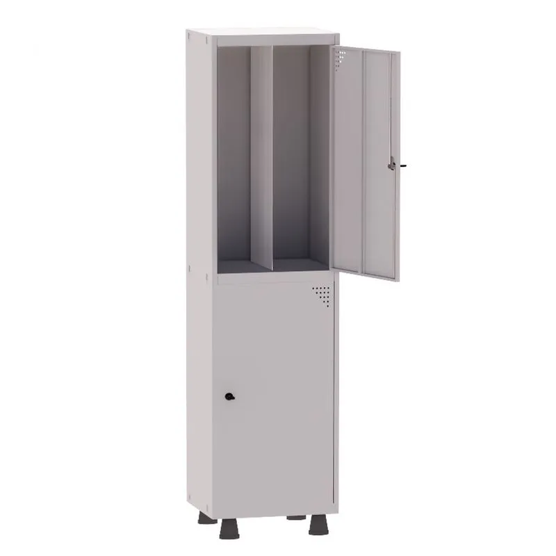 Armário Guarda Volume Locker Roupeiro Insalubre 1 Vãos 02 Portas GRP501/2INS Cinza - Pandin