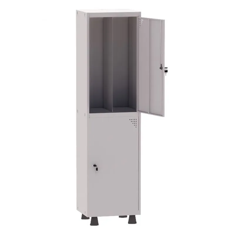 Armário Guarda Volume Locker Roupeiro Insalubre 1 Vãos 02 Portas GRP501/2INS Cinza - Pandin
