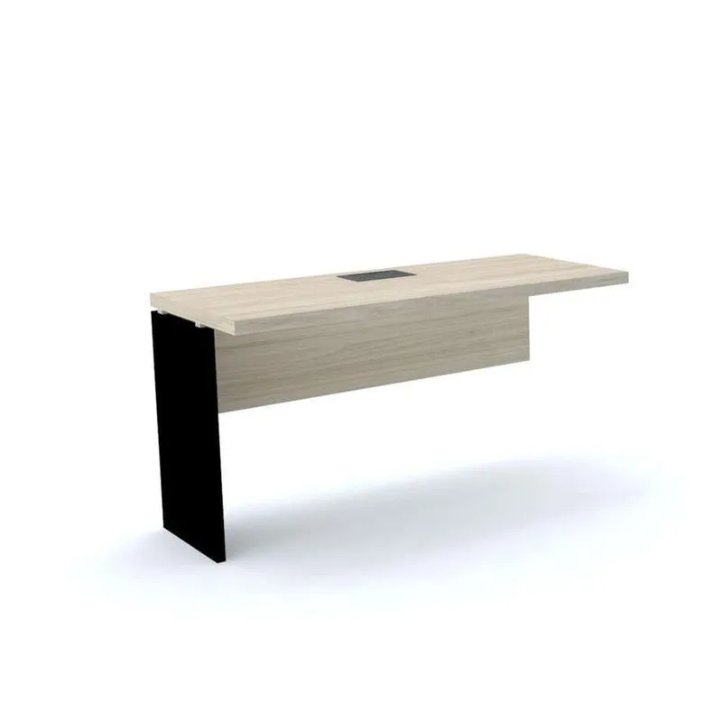 Mesa De Escritório Complemento 120 X 60 Cm Pe40 Em Mdp Nogueira Casablanca Base Preta