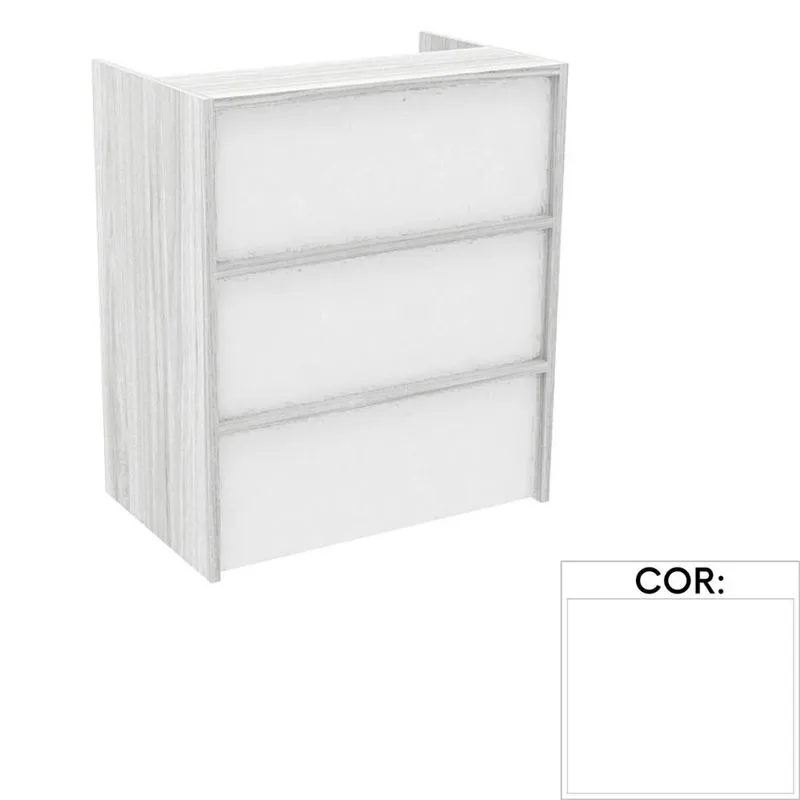 Balcão de Atendimento PE25 em MDP 95 x 60 cm Branco