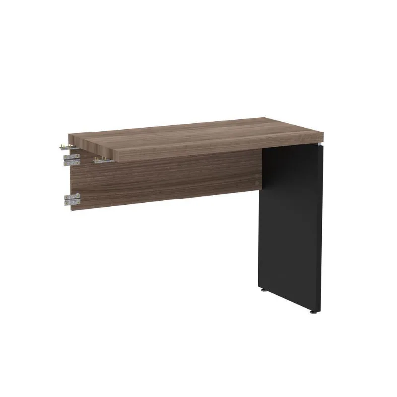 Complemento Para Mesa De Escritório 90cm Pe40 Preto-walnut