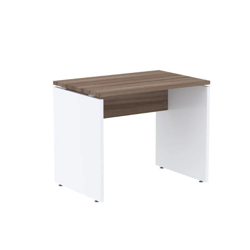 Mesa Auxiliar Retangular M900P25PP Moderno sem Gavetas MDP 90CM Walnut-Branco Pandin