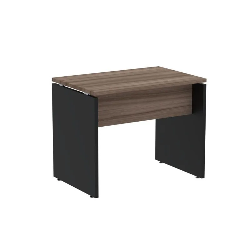 Mesa Auxiliar Retangular M900P25PP Moderno sem Gavetas MDP 90CM Walnut-Preto