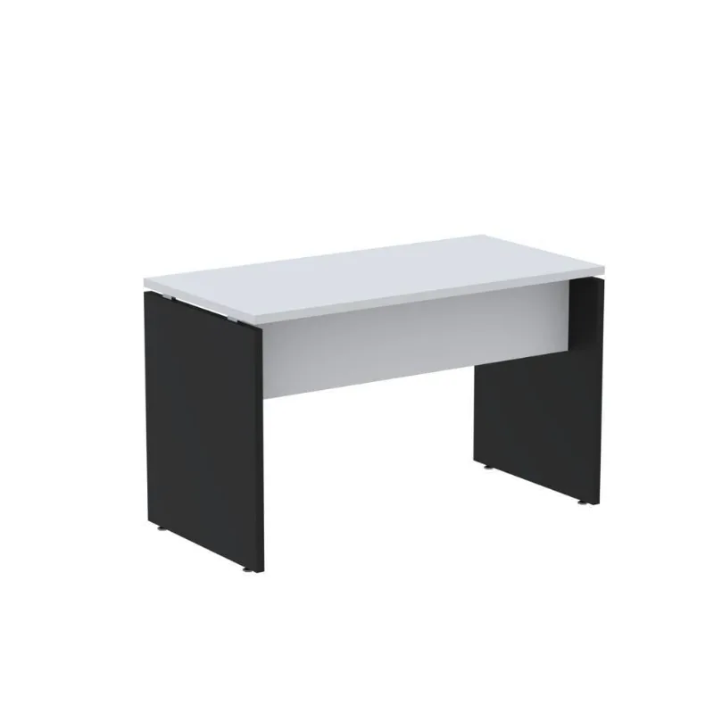 Mesa Auxiliar Retangular M1200P25PP Moderno sem Gavetas MDP 120CM Cinza Preto Pandin Móveis