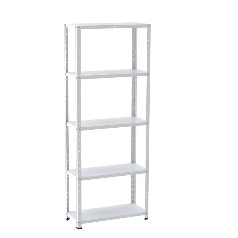 Estante De Estrutura Metálica Com 5 Prateleiras 175cm(a)92acm(l)30cm(p) Sem Reforço Branco