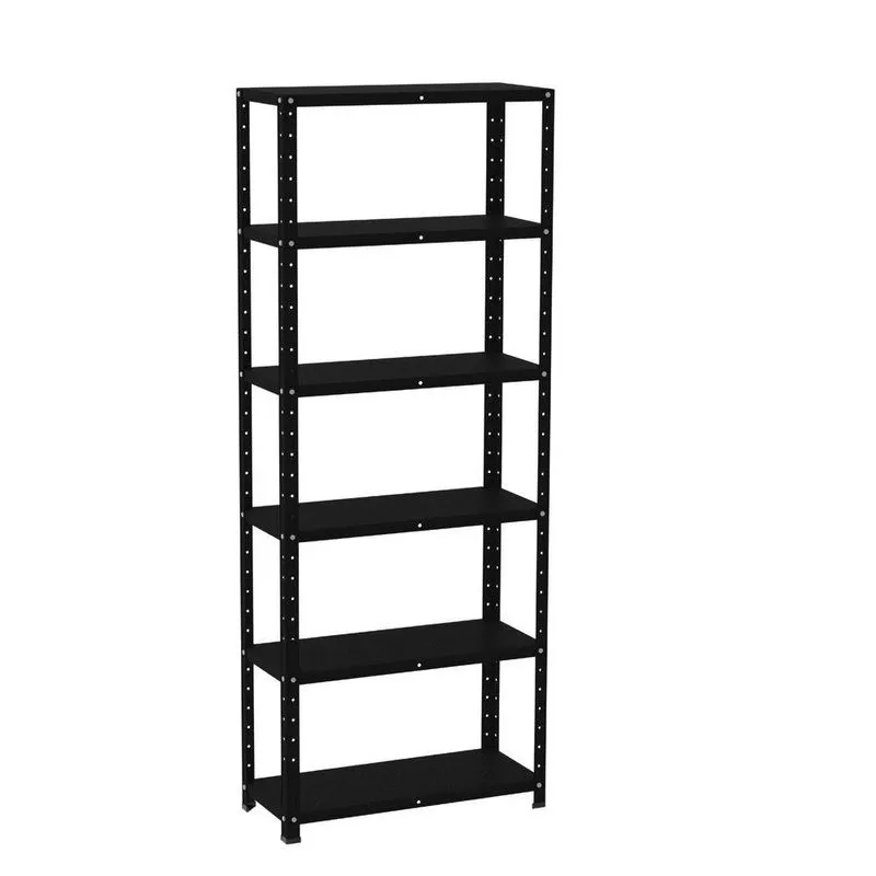 Estante De Estrutura Metálica Com 6 Prateleiras 175cm(a)92cm(l)30cm(p) Sem Reforço Preto