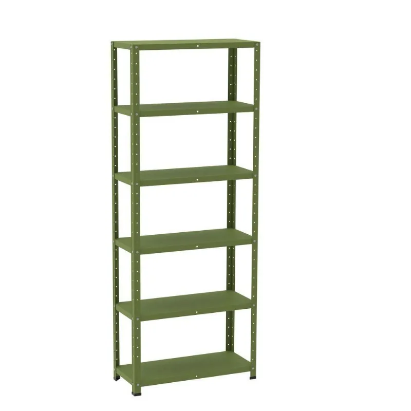 Estante De Estrutura Metálica Com 6 Prateleiras 175cm(a)92acm(l)30cm(p) Sem Reforço Verde Miró