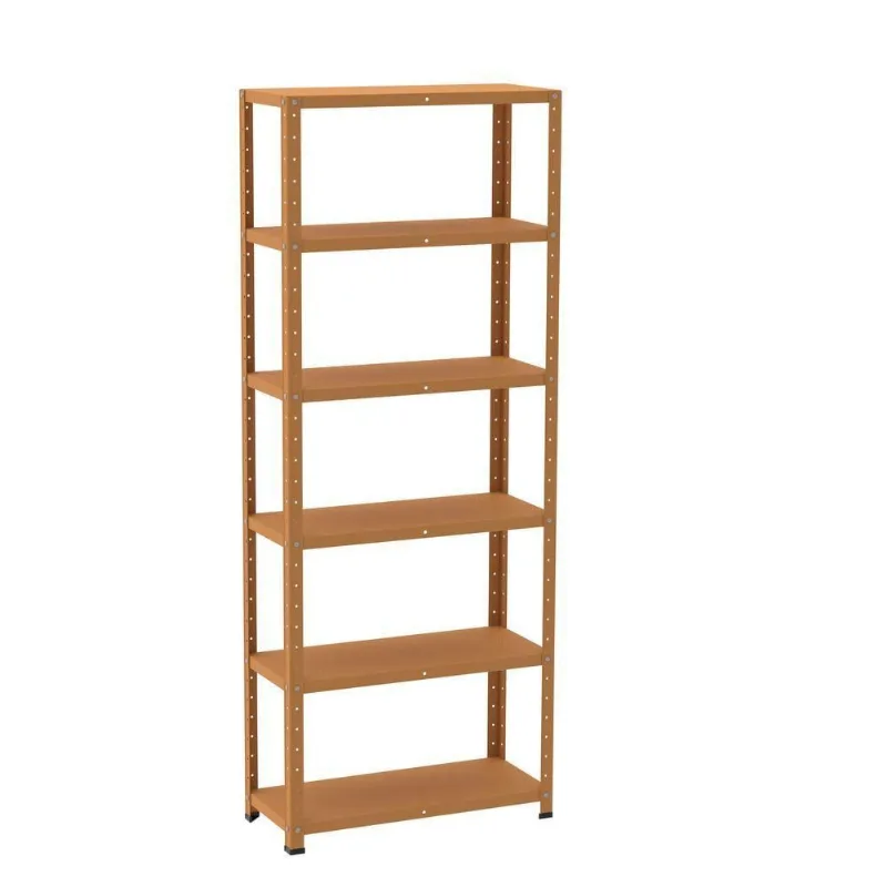 Estante De Estrutura Metálica Com 6 Prateleiras 175cm(a)92acm(l)30cm(p) Sem Reforço Laranja Picasso
