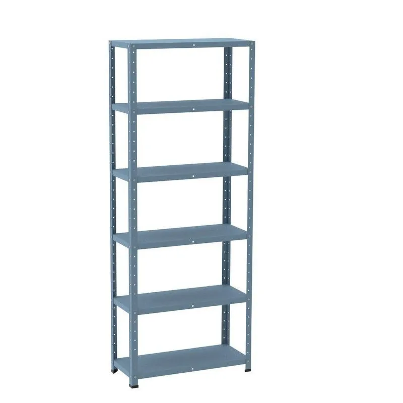 Estante De Estrutura Metálica Com 6 Prateleiras 175cm(a)92acm(l)30cm(p) Sem Reforço Azul Dali