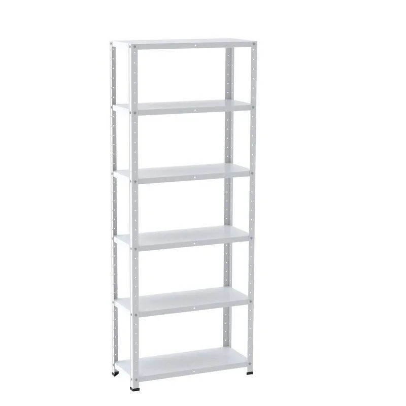 Estante De Estrutura Metálica Com 6 Prateleiras 175cm(a) Com Reforço Branco