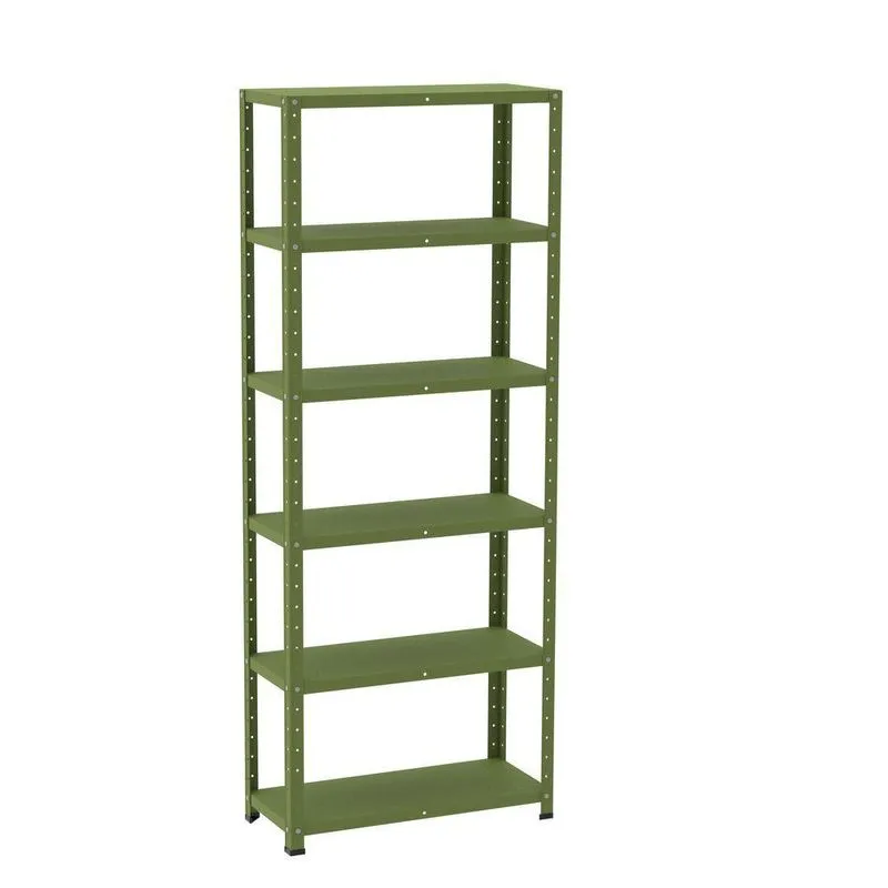 Estante De Estrutura Metálica Com 6 Prateleiras 175cm(a) Com Reforço Verde Miró