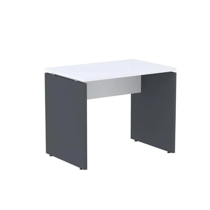 Mesa Auxiliar Retangular M900P25PP Moderno sem Gavetas MDP 90CM Cinza Pandin Móveis