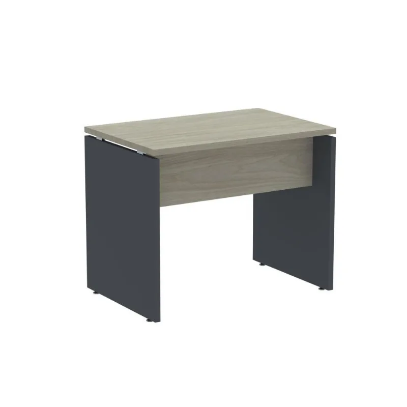 Mesa Auxiliar Retangular M900P25PP Moderno sem Gavetas MDP 90CM Castanheira Natural e Grafito Pandin