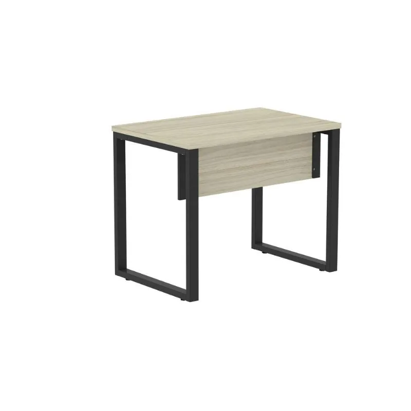 Mesa de Escritório Retangular M900P25TUB Moderno sem Gavetas MDP 90CM Castanheira Natural e Preto