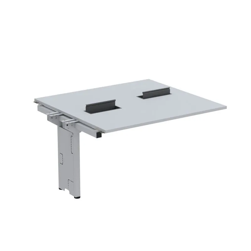 Complemento De Mesa Plataforma Para Coworking Para 2 Pessoas 130x120 Cinza