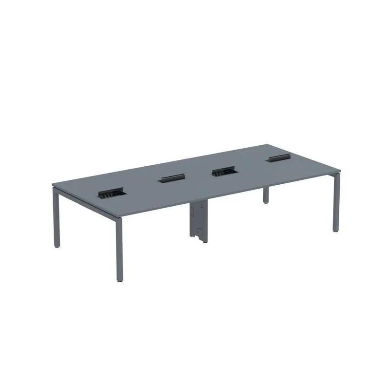 Mesa De Plataforma Dupla Para 4 Pessoas Corporativa 150x140/4p Pdc15/14/4p Grafito