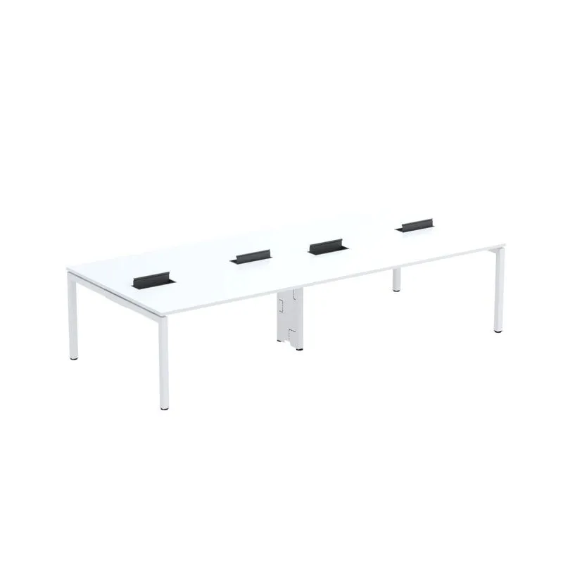 Mesa De Plataforma Dupla Para 4 Pessoas Corporativa 160x140/4p Pdc16/14/4p Branco