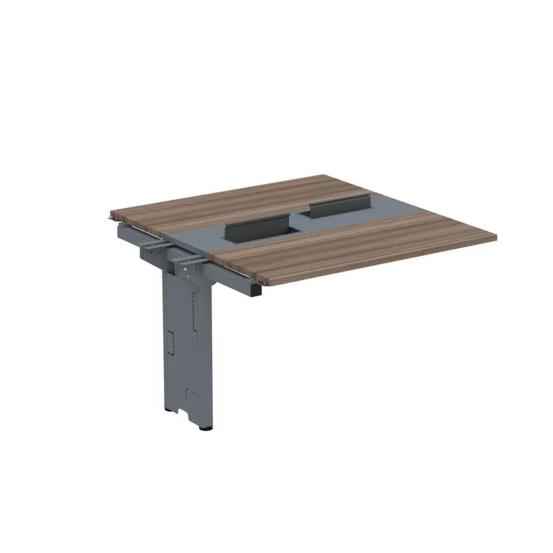 Complemento De Mesa Plataforma Para Coworking Para 2 Pessoas 110x140 Walnut/grafito