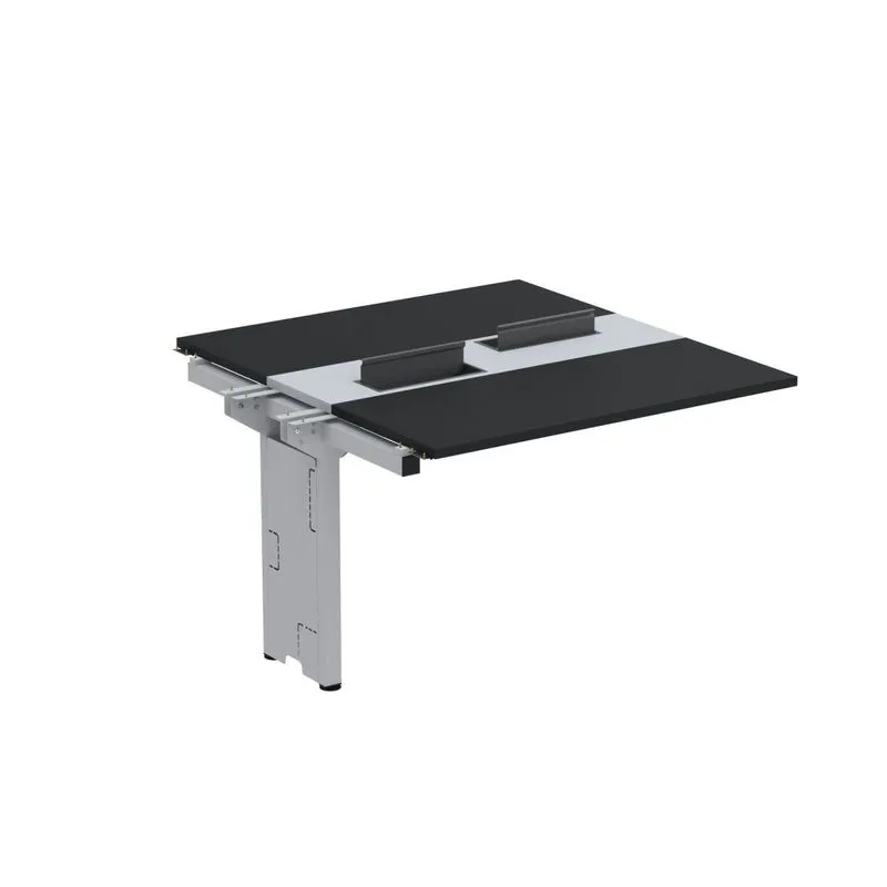 Complemento De Mesa Plataforma Para Coworking Para 2 Pessoas 120x140 Preto/cinza