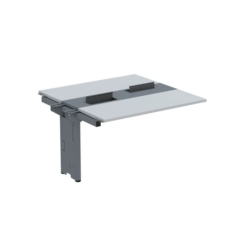 Complemento De Mesa Plataforma Para Coworking Para 2 Pessoas 120x140 Cinza/grafito