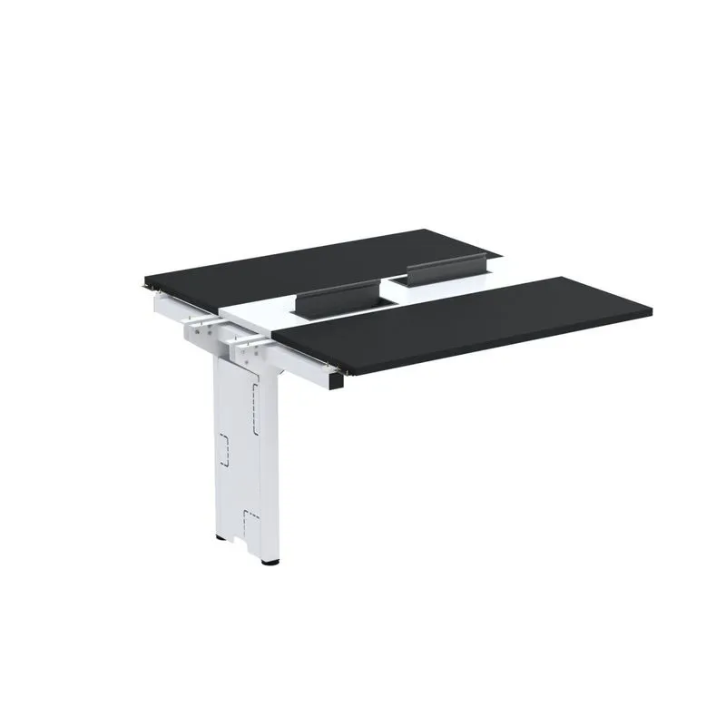 Complemento De Mesa Plataforma Para Coworking Para 2 Pessoas 130x140 Preto/branco