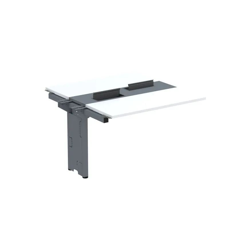 Complemento De Mesa Plataforma Para Coworking Para 2 Pessoas 130x140 Branco/grafito
