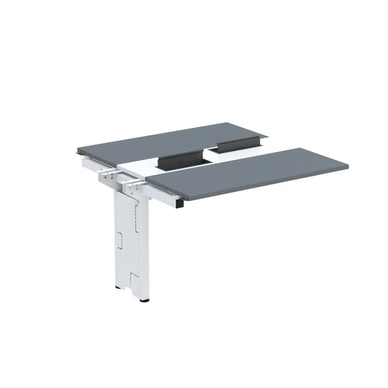 Complemento De Mesa Plataforma Para Coworking Para 2 Pessoas 140x140 Grafito/branco