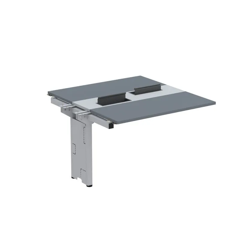 Complemento De Mesa Plataforma Para Coworking Para 2 Pessoas 140x140 Grafito/cinza