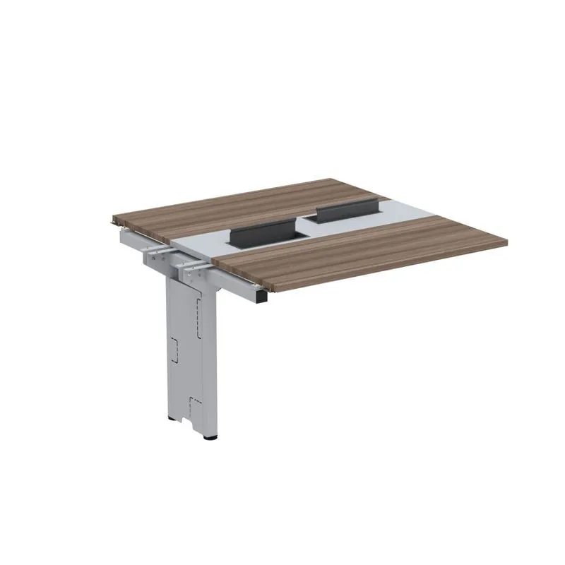 Complemento De Mesa Plataforma Para Coworking Para 2 Pessoas 160x140 Walnut/cinza