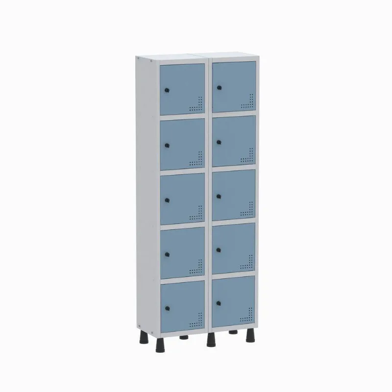Roupeiro Aço Linha Light 10 Portas - Gr302-10 Cinza-azul Dali