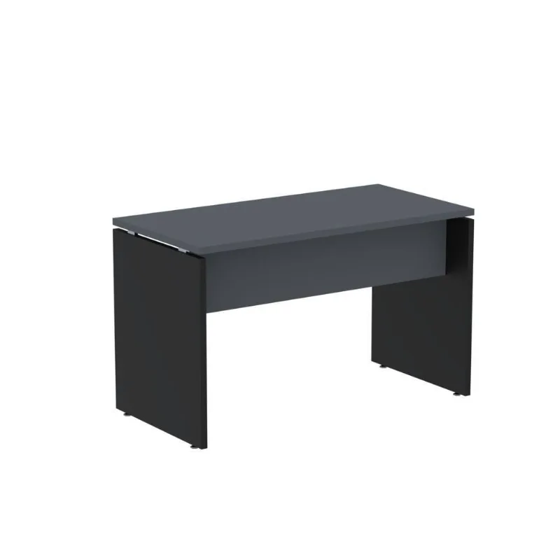 Mesa Auxiliar Retangular M1200P25PP Moderno MDP 120CM Cinza e Branco