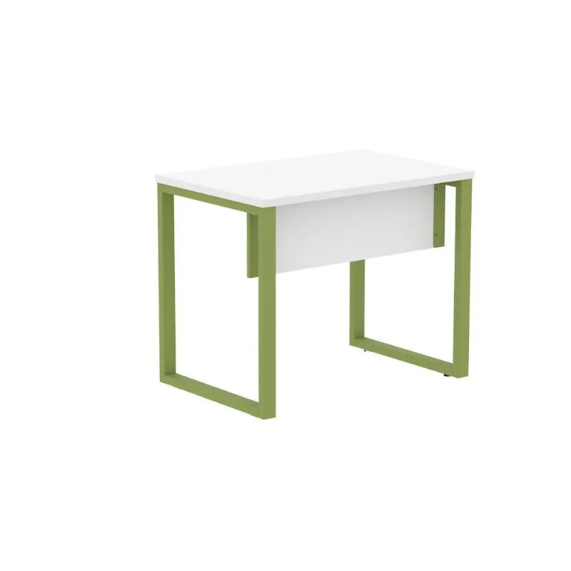 Mesa para Escritório Retangular M900P25TUB Moderno sem Gavetas Aço 90CM Branco Verde Miro Móveis