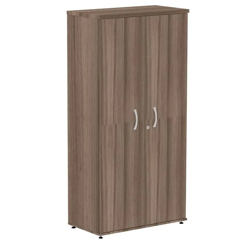Armário Alto P25 Pandin 80 Cm (largura) Em Mdp Cor Walnut Com 2 Portas E 3 Prateleiras