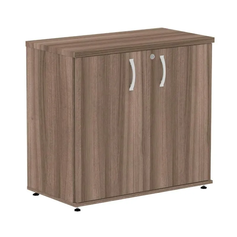 Armário Baixo P25 Pandin 80 cm (largura) em MDP Cor Walnut com 2 Portas e Prateleira