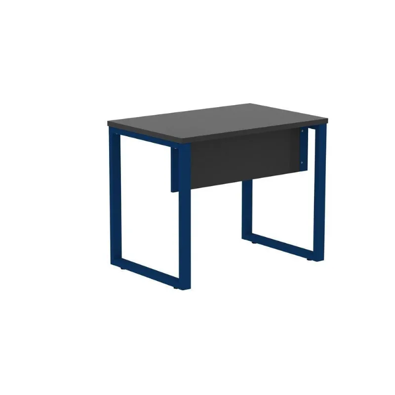 Mesa de Escritório Retangular M900P25TUB Moderno sem Gavetas MDP e Aço 90CM Preto Pandin Móveis