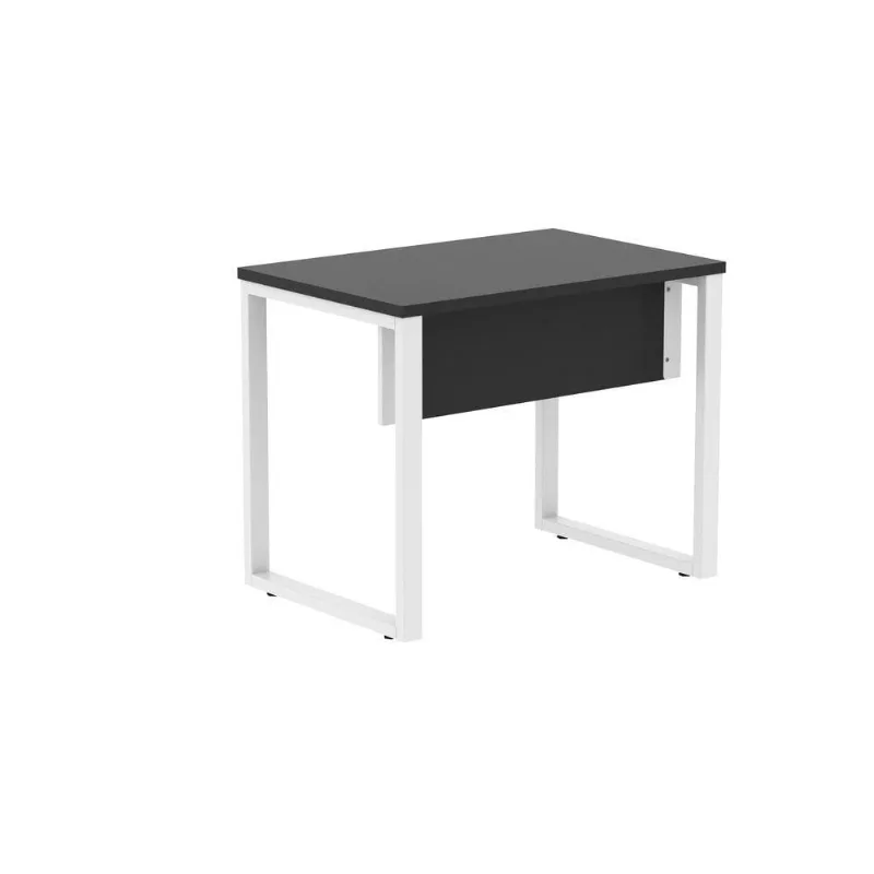 Mesa de Escritório Retangular M900P25TUB Moderno sem Gavetas 90CM Preto e Branco Pandin Móveis