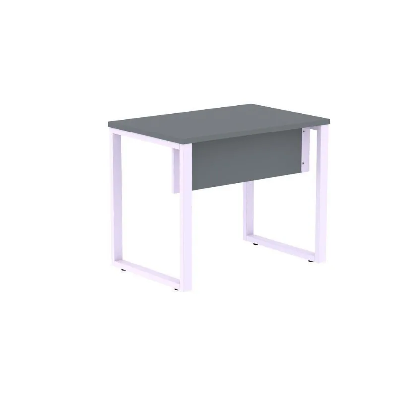 Mesa para Escritório Retangular M900P25TUB Moderno sem Gavetas Aço 90CM Grafite e Lilás Pandin